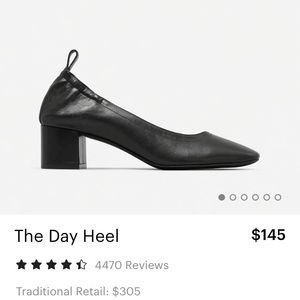 Everlane black leather pumps